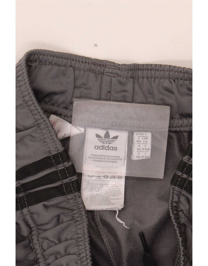 Adidas Drenge Træningsdragt Bukser Joggers 13-14 År Grå Polyester