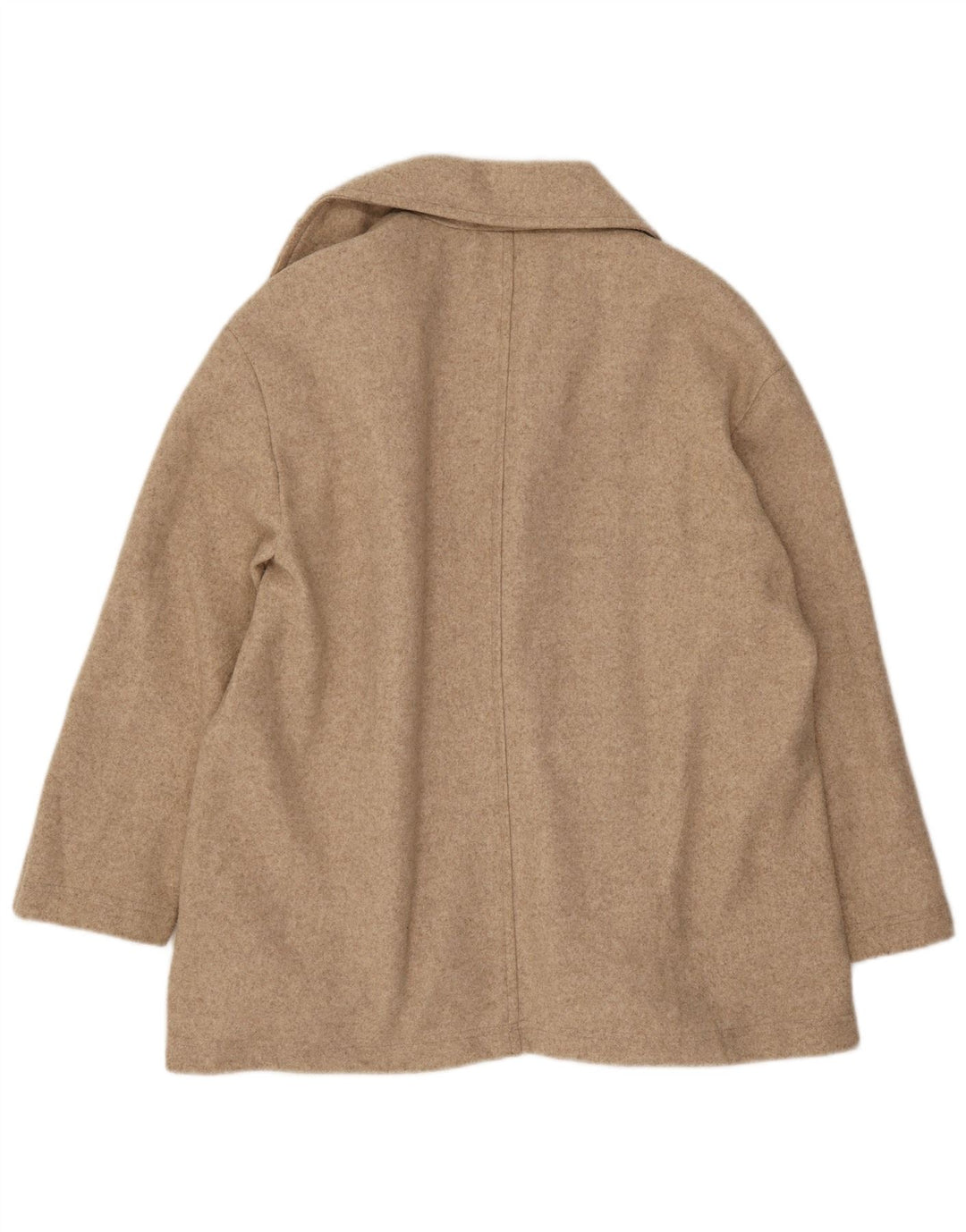 Zara Womens Open Oversized Overfrakke UK 10 Small Beige Polyester