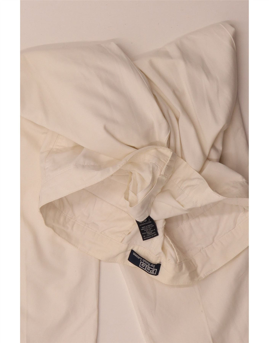 POLO RALPH LAUREN Lige Chinobukser til mænd W42 L34 Hvid Bomuld