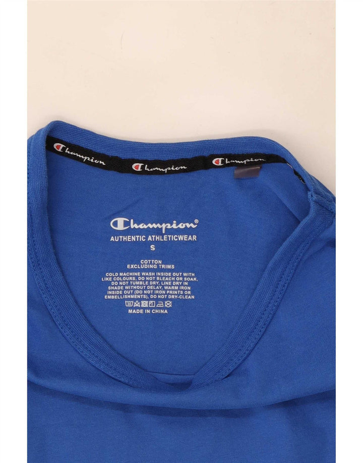 Champion Herre grafisk T-shirt top lille blå bomuld
