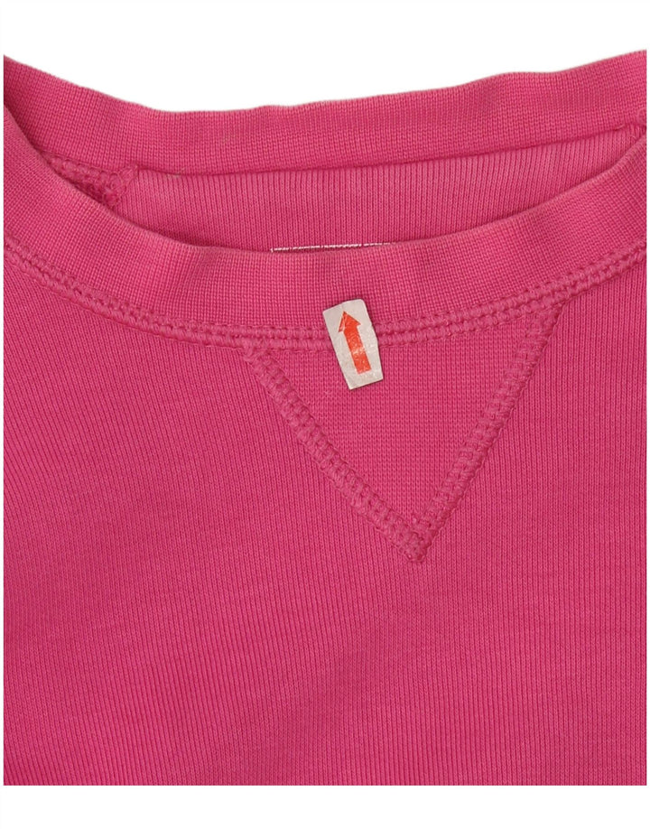 CHAMPION Dame Grafisk Sweatshirt Jumper UK 16 Large Pink Bomuld
