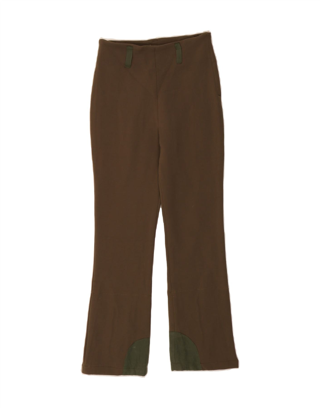 OUTRAGE Womens Bootcut Casual Trousers UK 10 Small W26 L26  Brown Vintage Outrage and Second-Hand Outrage from Messina Hembry 