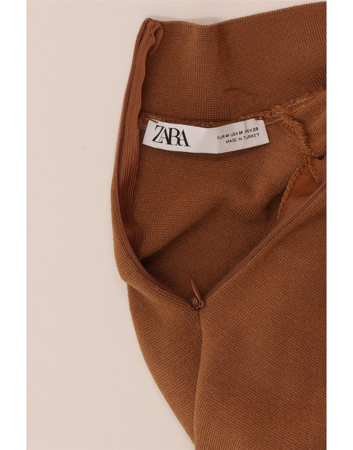 Zara Womens Sleeveless Crop Top UK 12 Medium Brun Polyamid