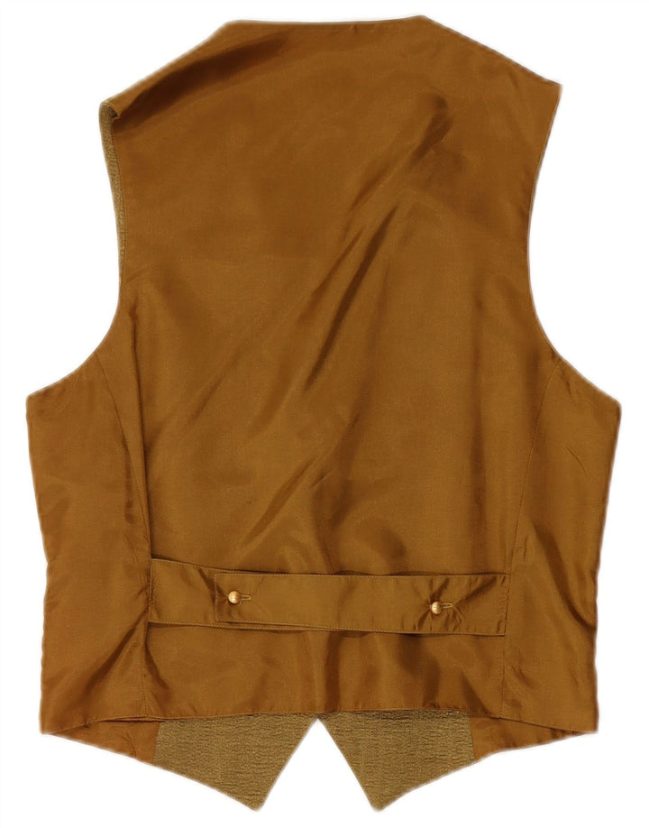 VINTAGE Damevest UK 14 Medium Khaki Floral Polyester