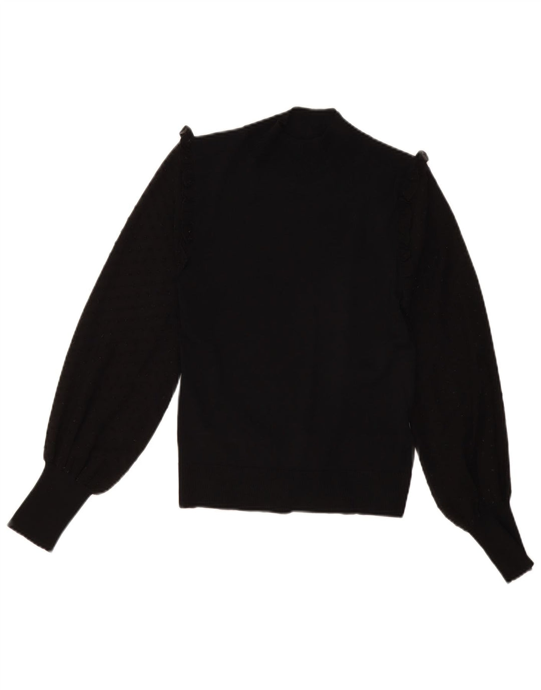 Topshop Dame Turtle Neck Jumper Sweater UK 12 Medium Black Viscose