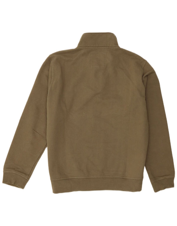 Crew tøj Herre lynlås-hals sweatshirt XL Khaki Bomuld