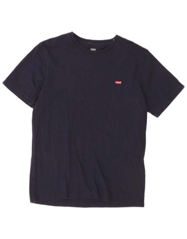 Levi's herre T-shirt top mellem marineblå bomuld