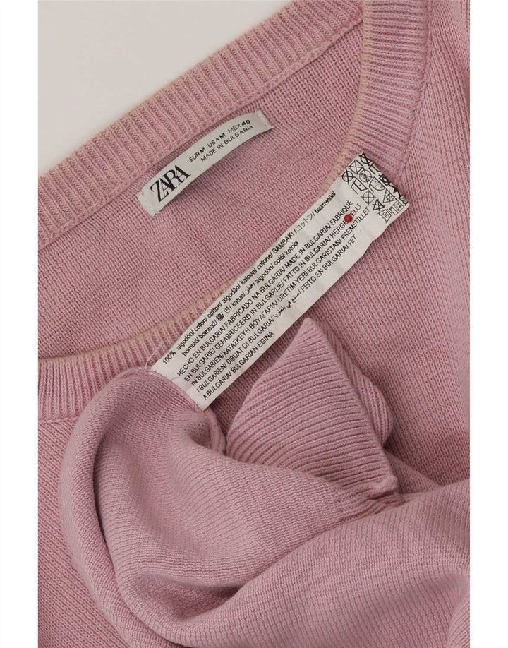 Zara Herre trøjetrøje med rund hals Medium Pink Bomuld