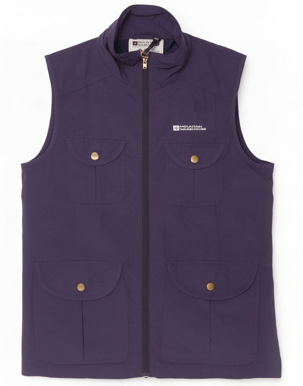 Mountain Warehouse Womens Utility Gilet UK 8 Small Navy Blue Nylon