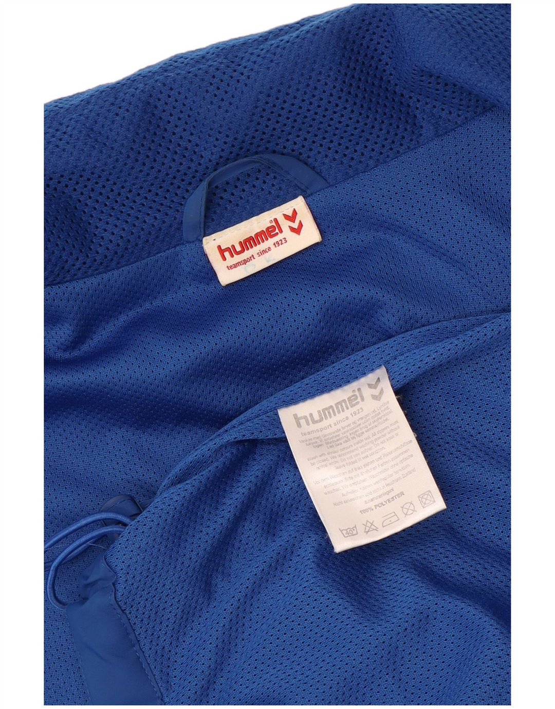 Hummel Herre grafisk træningsdragt Topjakke Stor Blå Colourblock Polyester