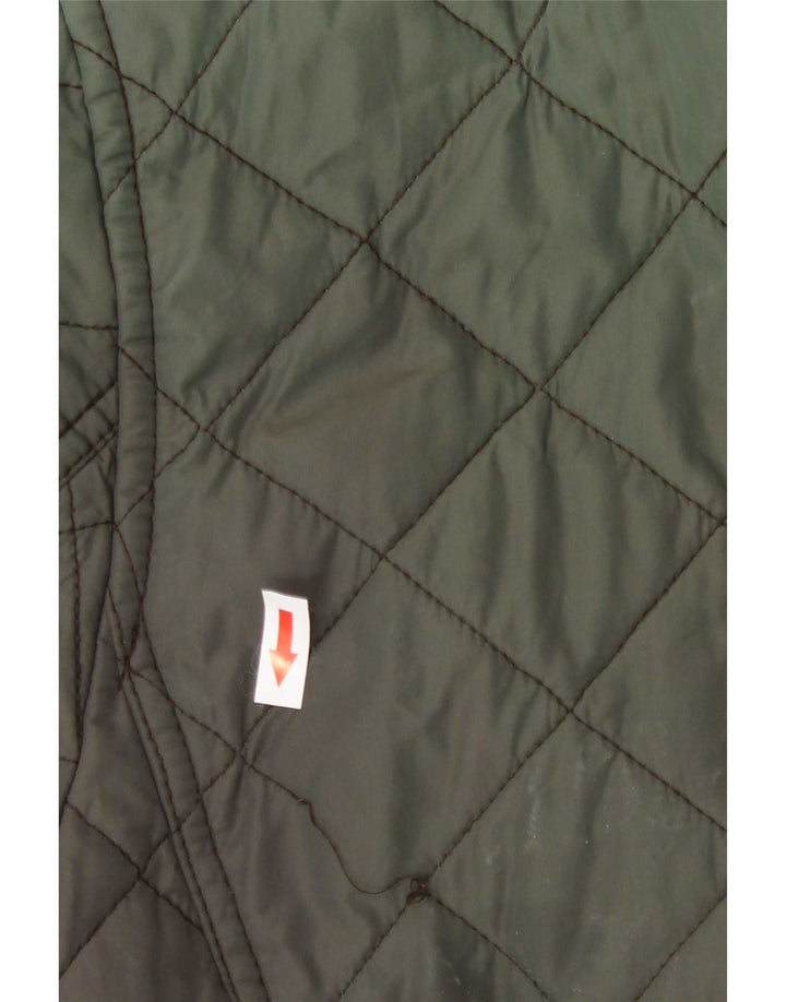 Camel Active Herre quiltet jakke EU 50 Large Grøn Polyamid
