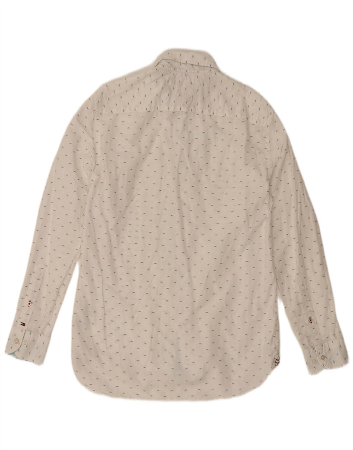 Tommy Hilfiger Herreskjorte Lille hvid plettet bomuld