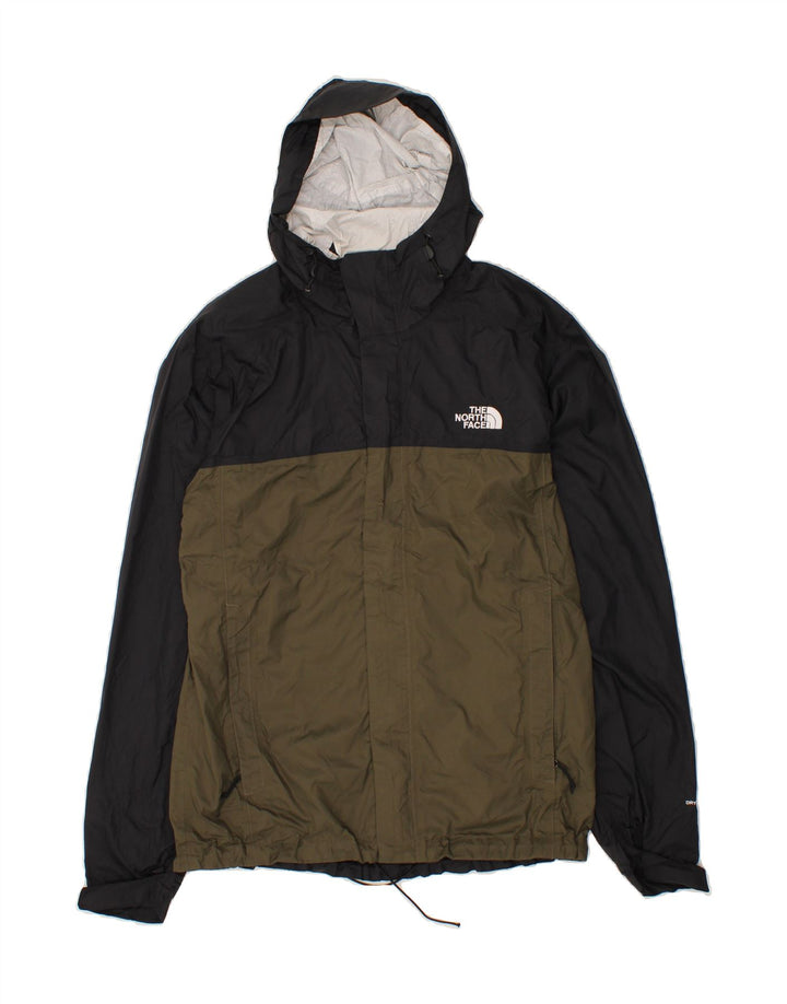 THE NORTH FACE Regnjakke med hætte til mænd UK 38 Medium Khaki Colourblock