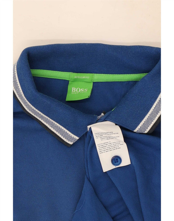 Hugo Boss Herre Regular Fit Polo Shirt Medium Blue Bomuld