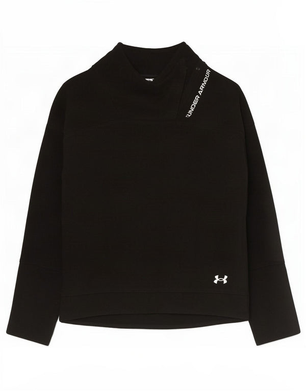Under Armour Dame Oversized Grafisk Fleece Jumper UK 10 Small Black