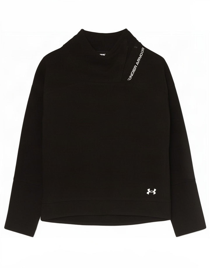 Under Armour Dame Oversized Grafisk Fleece Jumper UK 10 Small Black