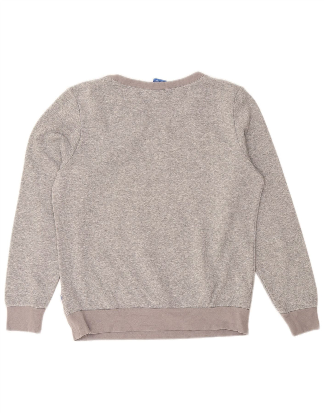 ADIDAS Womens Graphic Sweatshirt Jumper UK 12 Medium  Grey Cotton