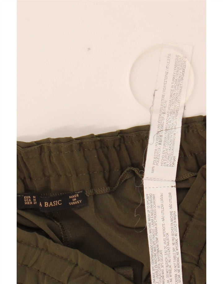 Zara Dame tilspidsede Casual Bukser Medium W28 L27 Khaki Polyester