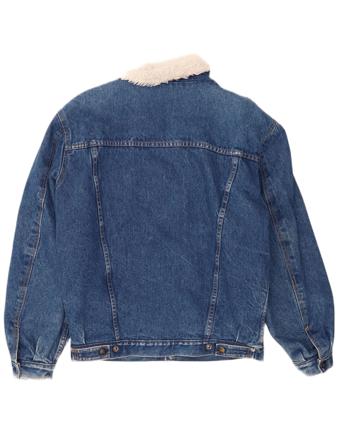 Vintage Herre Denim Sherpa Jacket UK 38 Medium Blue