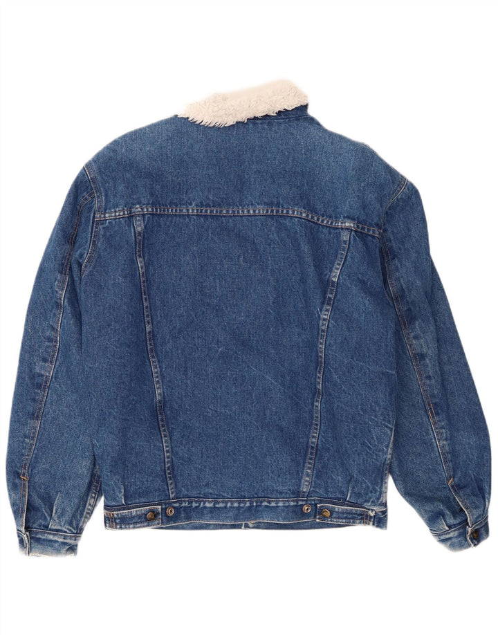 Vintage Herre Denim Sherpa Jacket UK 38 Medium Blue