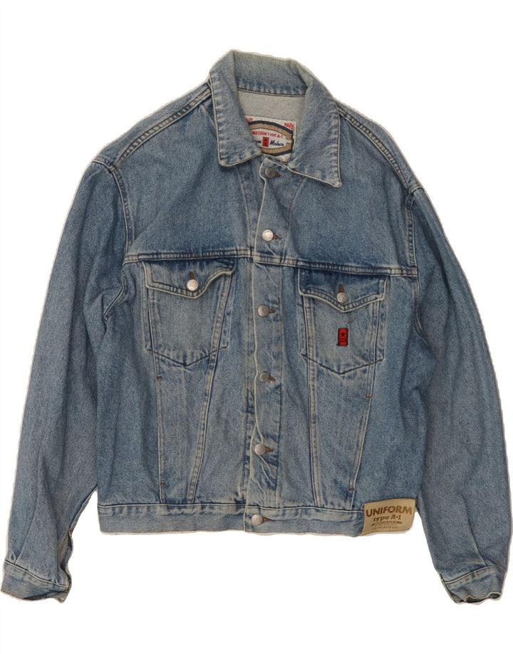 UNIFORM Mens Denim Jacket UK 38 Medium Blue Vintage Uniform and Second-Hand Uniform from Messina Hembry 