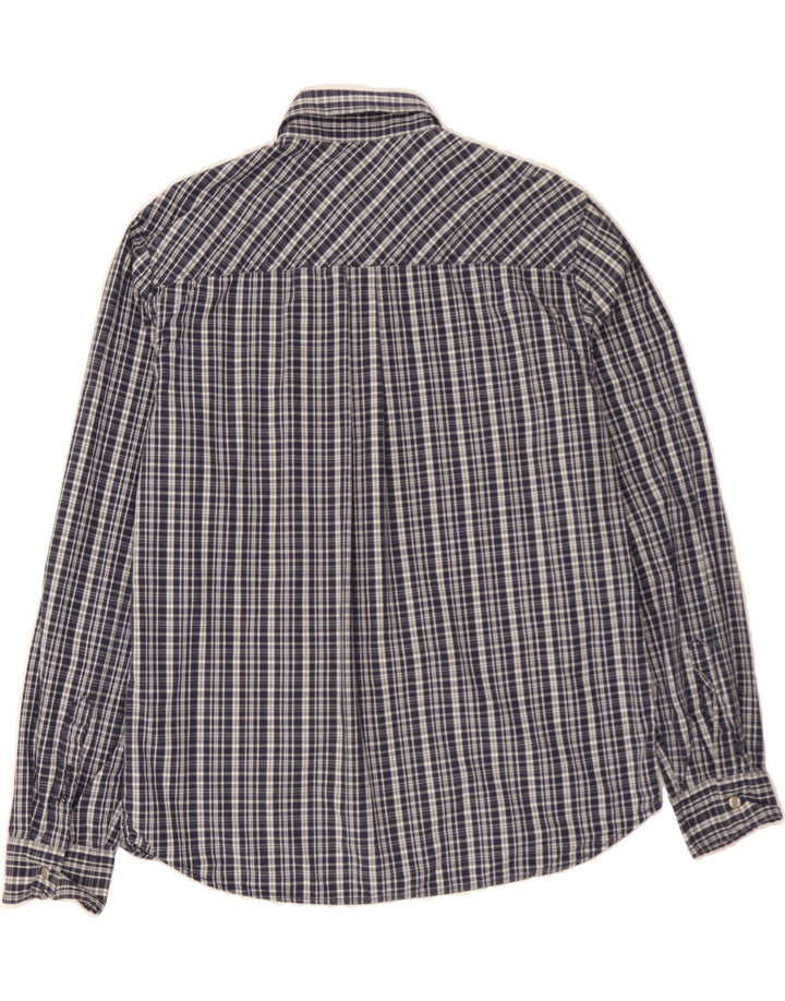 WRANGLER Mens Shirt Large Navy Blue Check Cotton Vintage Wrangler and Second-Hand Wrangler from Messina Hembry 