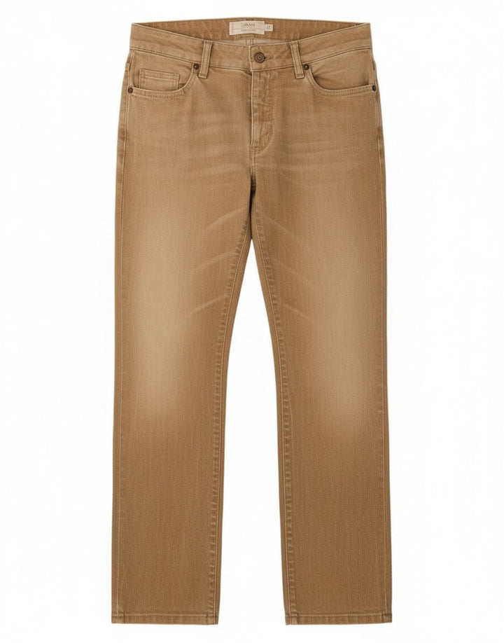 Marlboro Classics Dame Straight Jeans W29 L30 Beige Bomuld