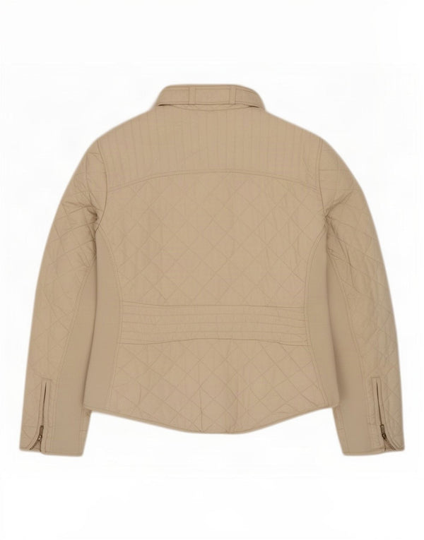 Zara Quiltet jakke til kvinder UK 12 Medium Off White