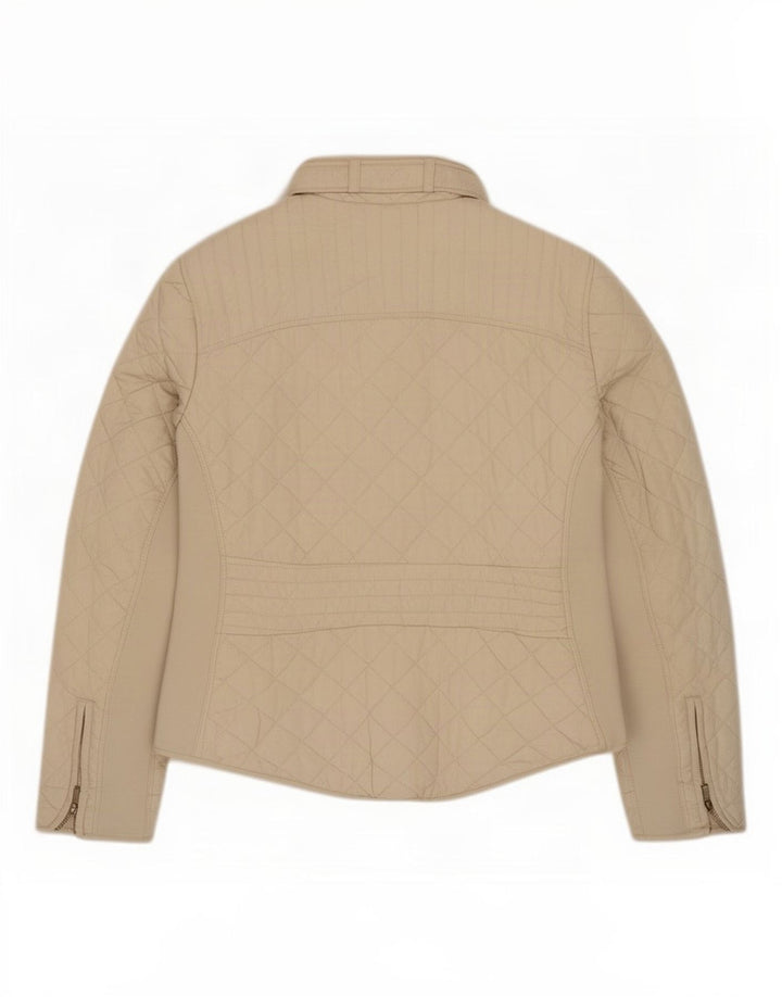 Zara Quiltet jakke til kvinder UK 12 Medium Off White