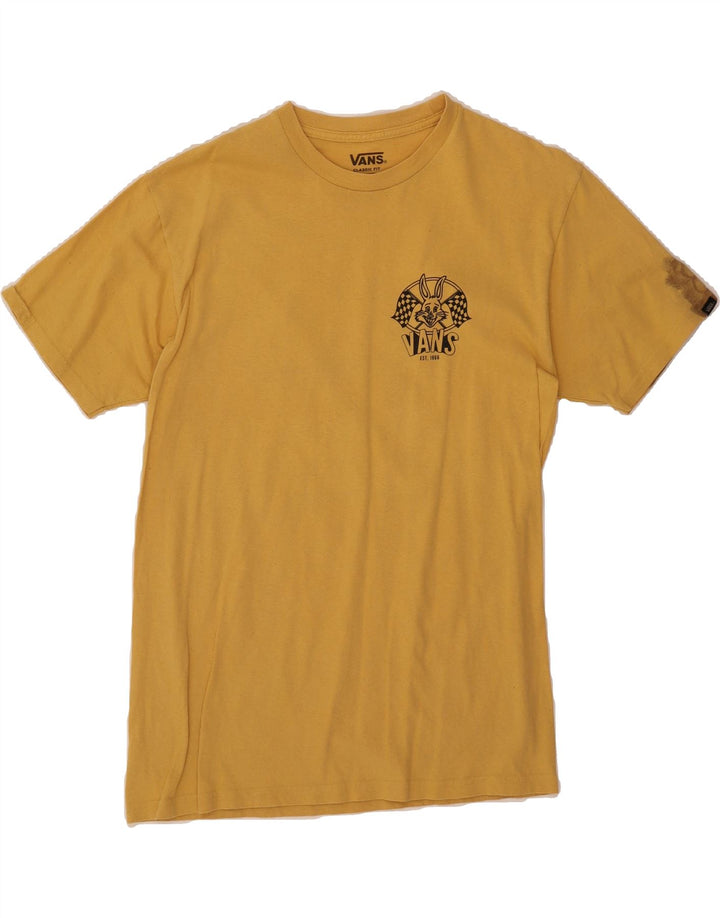 VANS Mens Classic Fit Graphic T-Shirt Top Medium Yellow Cotton Vintage Vans and Second-Hand Vans from Messina Hembry 
