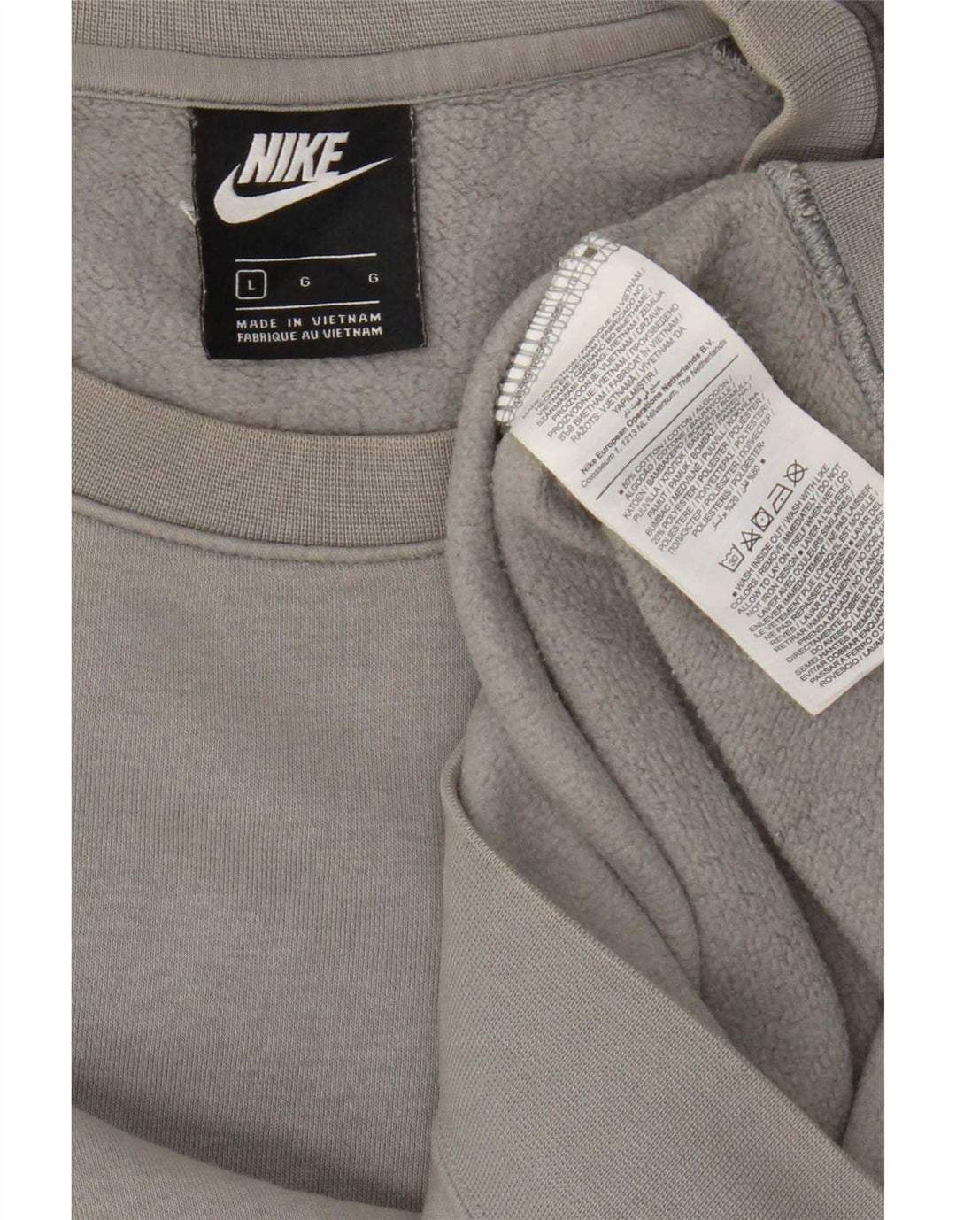 Nike grafisk sweatshirt til mænd, stor grå bomuld