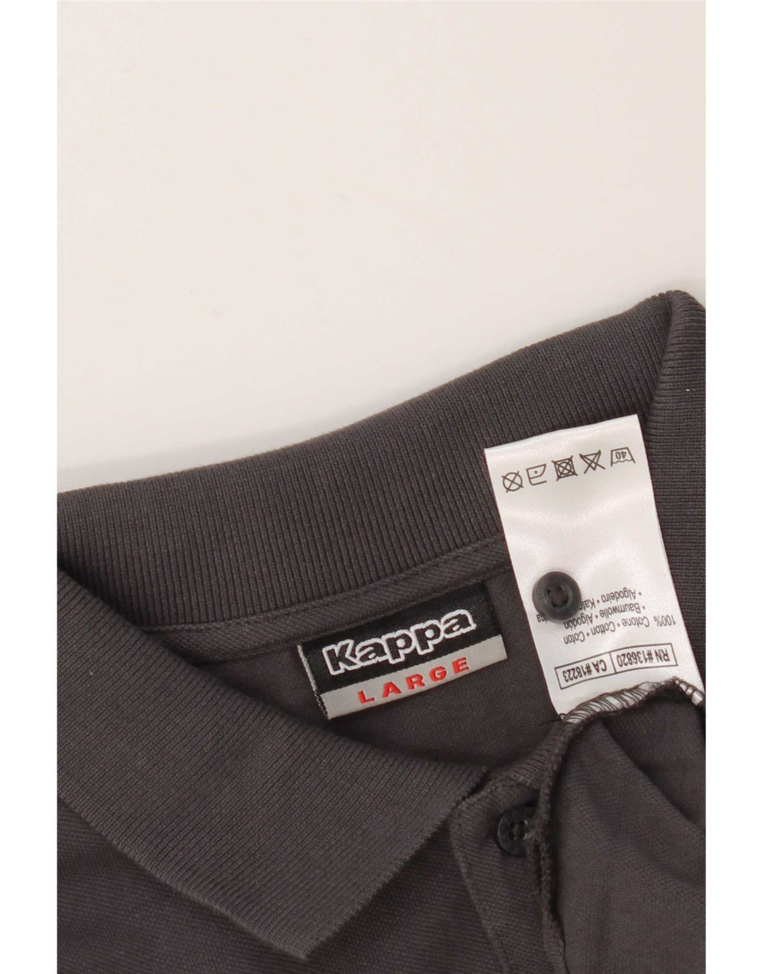 Kappa Langærmet Polo Shirt til mænd Stor grå bomuld