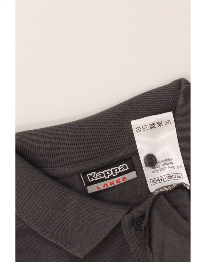 Kappa Langærmet Polo Shirt til mænd Stor grå bomuld
