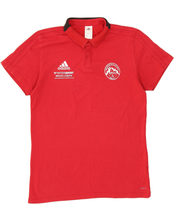 ADIDAS Mens Graphic Polo Shirt Large Red Cotton Vintage Adidas and Second-Hand Adidas from Messina Hembry 