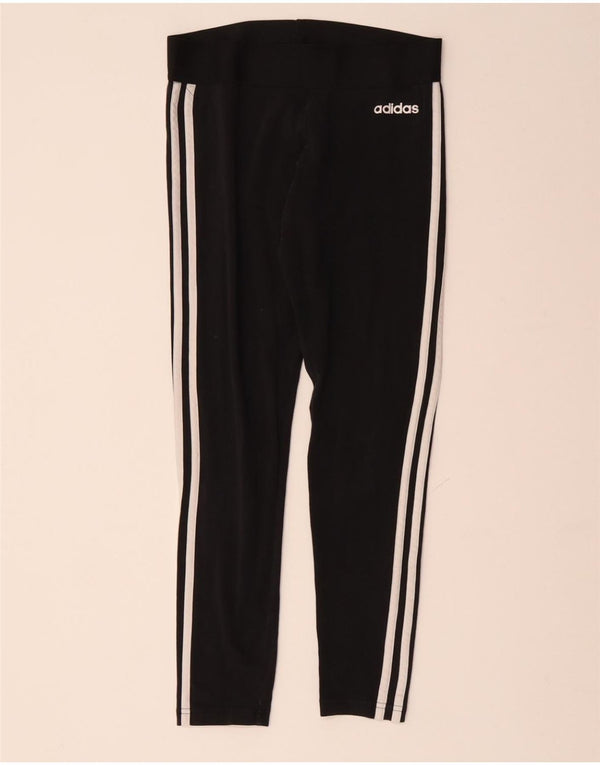 ADIDAS Dame Leggings UK 8/10 Small Black Bomuld
