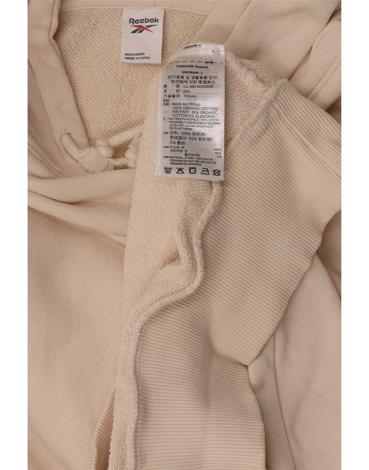 Reebok Herre hættetrøje Jumper Large Off White Bomuld