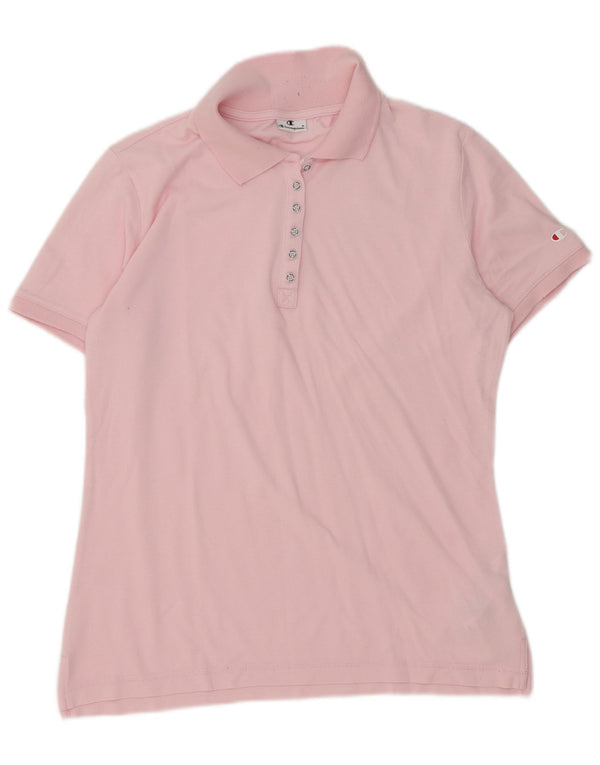 Champion Dame Polo Shirt UK 20 2XL Pink Bomuld