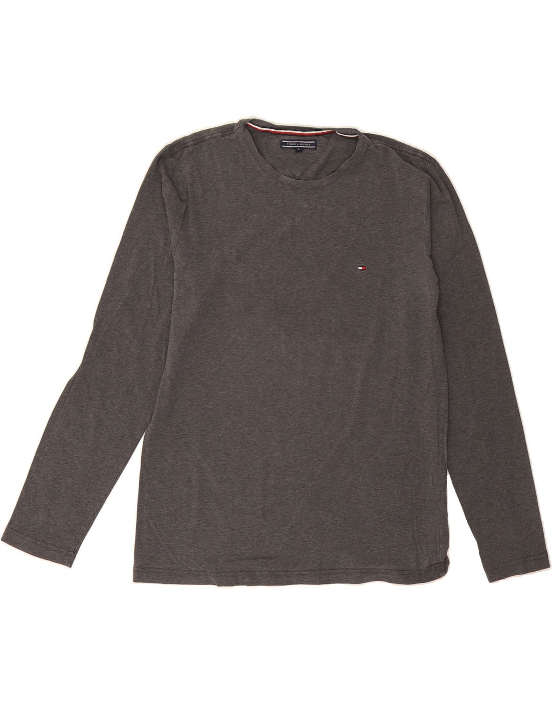 TOMMY HILFIGER Mens Top Long Sleeve XL Grey Cotton Vintage Tommy Hilfiger and Second-Hand Tommy Hilfiger from Messina Hembry 