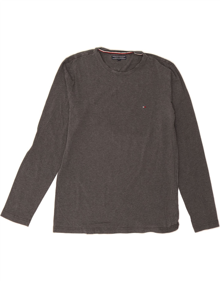 TOMMY HILFIGER Mens Top Long Sleeve XL Grey Cotton Vintage Tommy Hilfiger and Second-Hand Tommy Hilfiger from Messina Hembry 