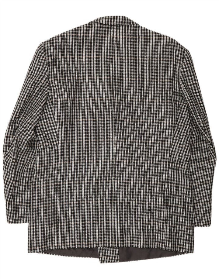 VINTAGE Herre Double Breasted Blazer Jacket EU 56 3XL Sort sildeben