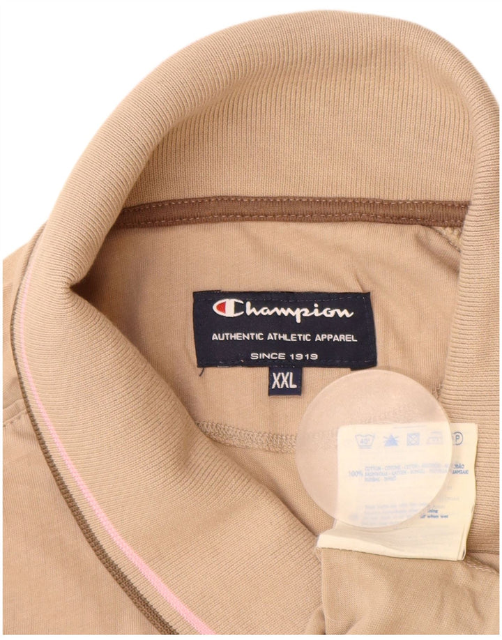 CHAMPION Polo Shirt til mænd 2XL Beige Bomuld