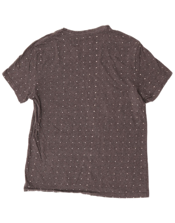 Jack Wills Herre grafisk T-shirt top mellemgrå plettet bomuld