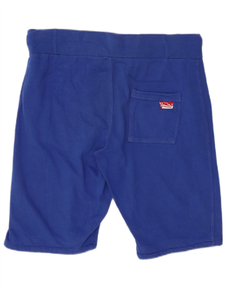 Superdry Herre Track & Field Graphic Sportsshorts Små blå bomuld