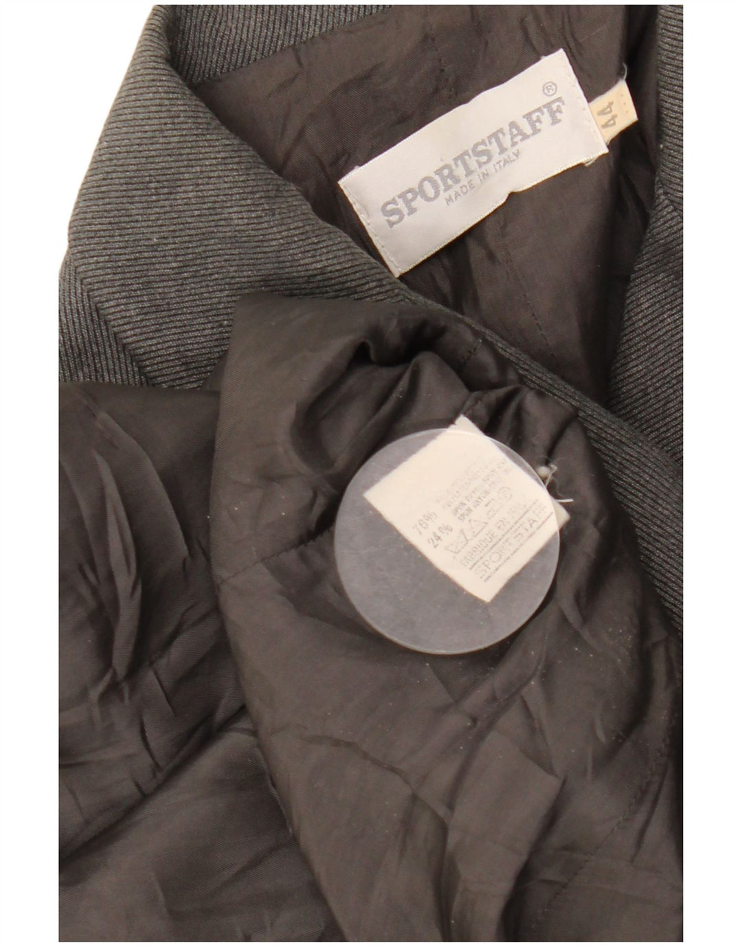 SPORTSTAFF Dame Longline 4-knaps blazerjakke IT 44 Mellemgrå