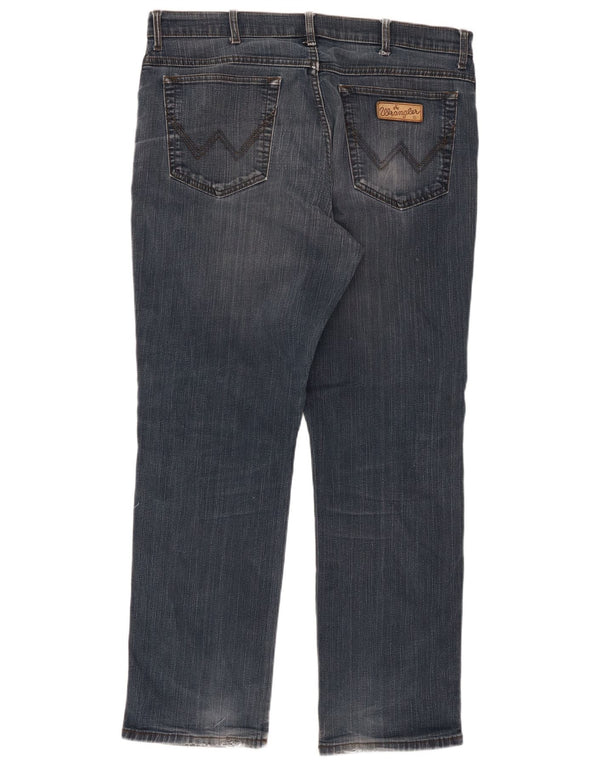 Wrangler Straight Jeans til mænd W38 L32 Marineblå bomuld