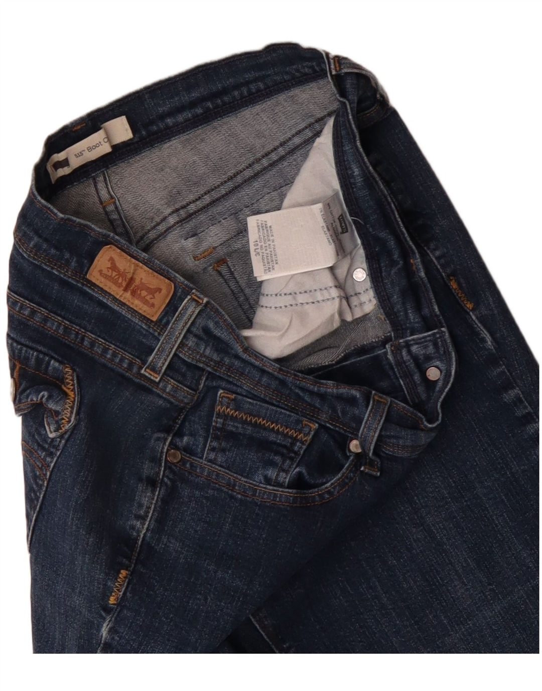 LEVI'S Dame 515 Bootcut Jeans US 10 Large W32 L32 Blå Bomuld