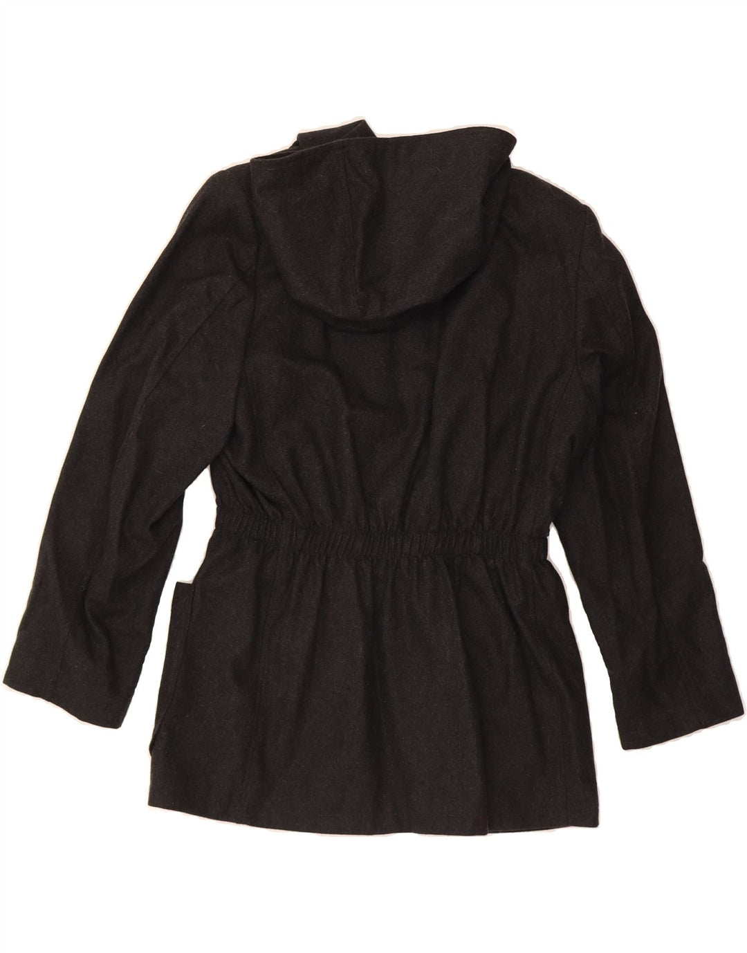 LEMON Womens Hooded Coat IT 46 Large Grey Wool Vintage Lemon and Second-Hand Lemon from Messina Hembry 