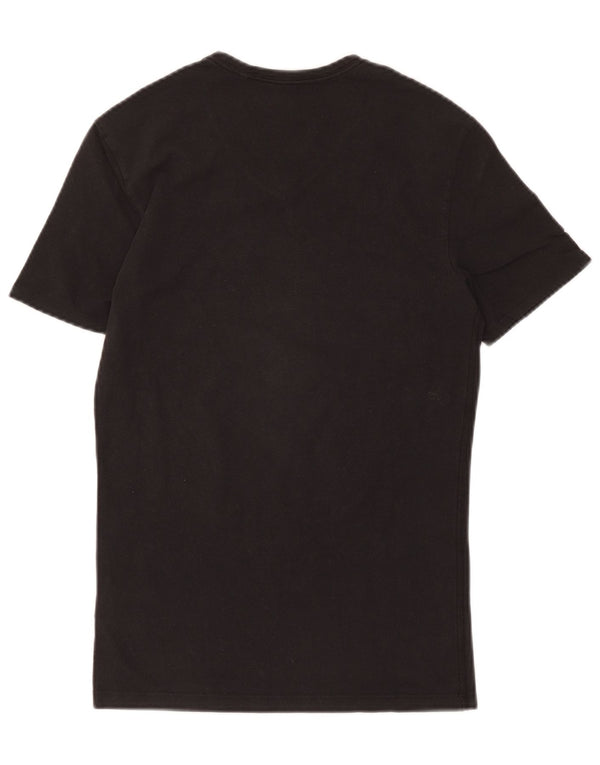 Guess Herre Extra Slim Grafisk T-Shirt Top XS Sort Bomuld