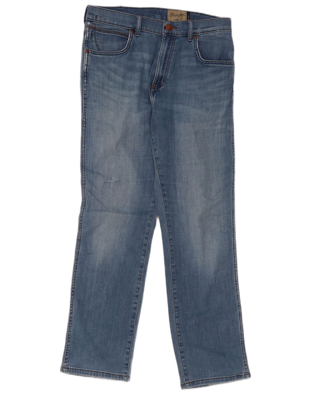 WRANGLER Herre Texas Straight Jeans W32 L30 Blå Bomuld