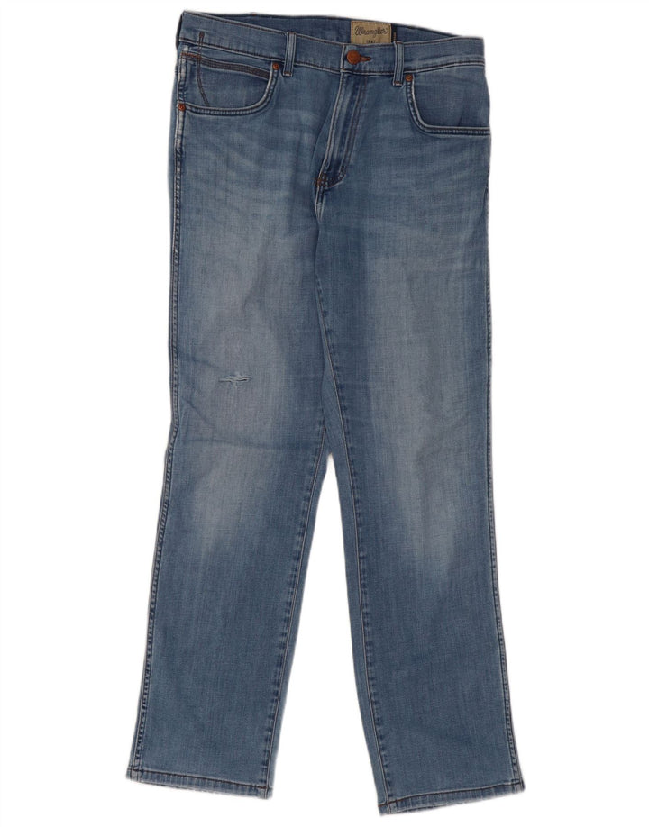 WRANGLER Herre Texas Straight Jeans W32 L30 Blå Bomuld